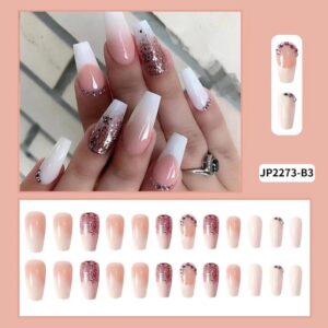 High Quality Artificial Nails 24 Peice Set D4
