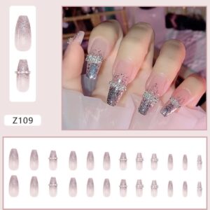 High Quality Artificial Nails 24 Peice Set D3